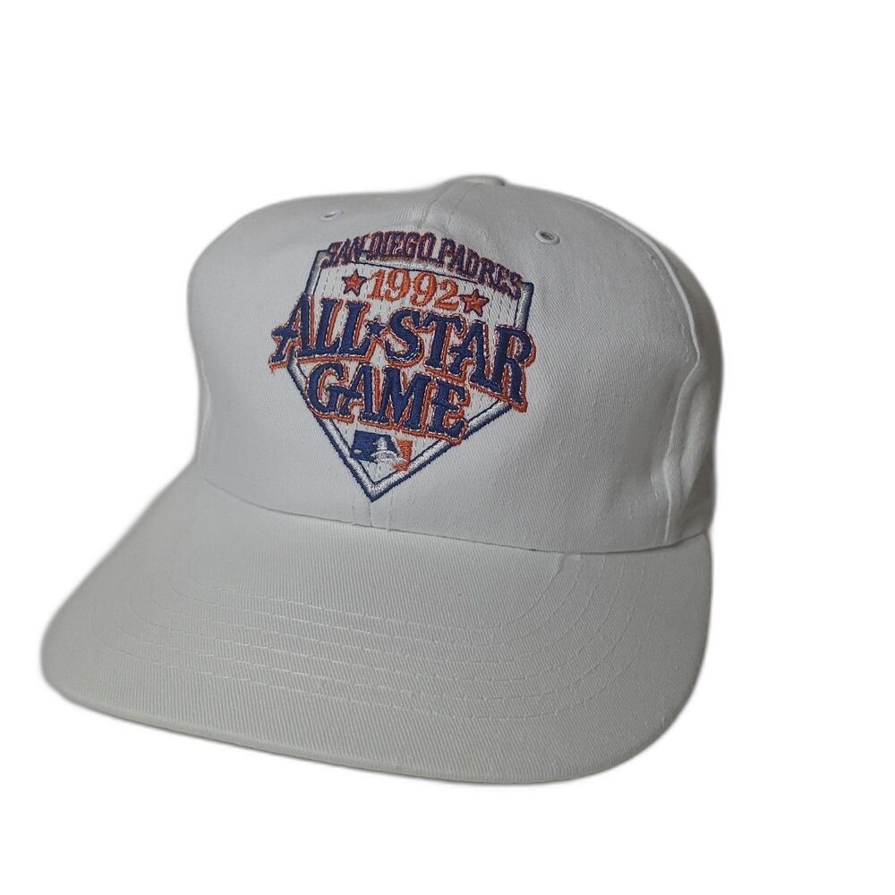 Vtg San Diego Padres All Star Game Snap MLB Promo hat Rallys Burgers
